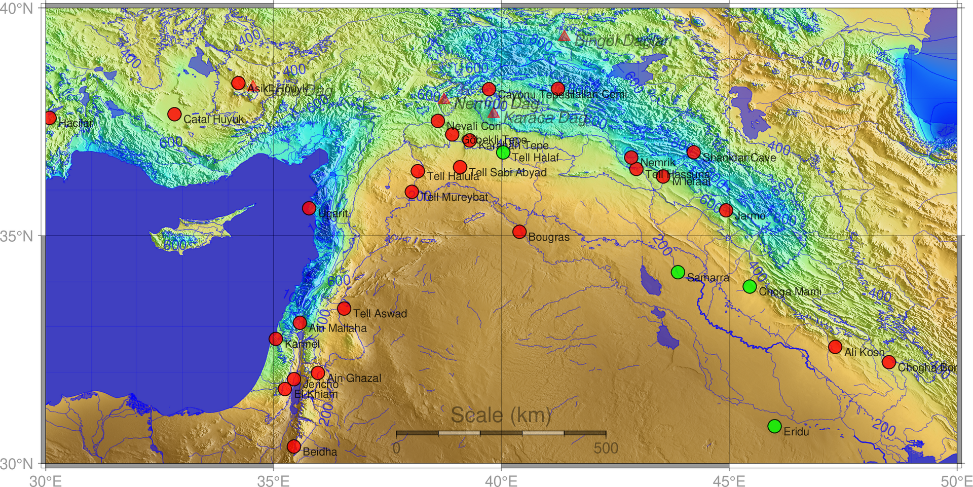 Neolithic and chalcholithic sites in near east 1 1.png