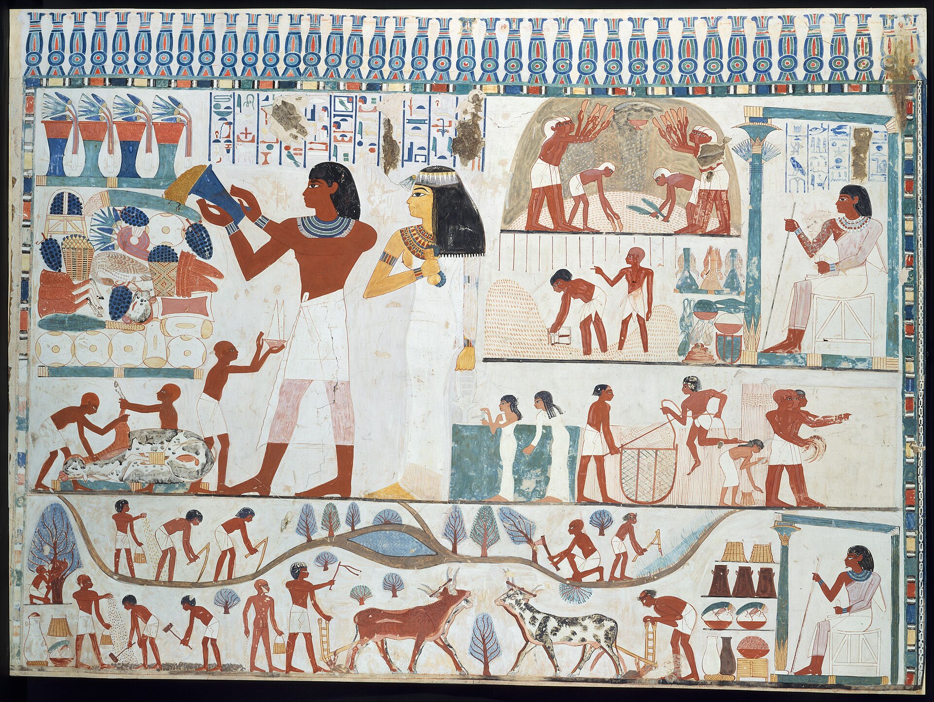 Agricultural Scenes, Tomb of Nakht (IA mma agricultural scenes tomb of nakht 548438).jpg